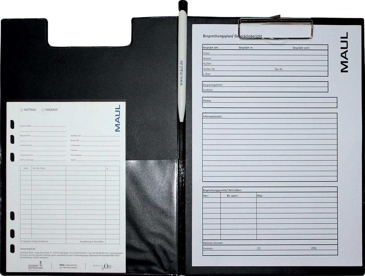 MAUL Clipboard Folder with clear internal pocket