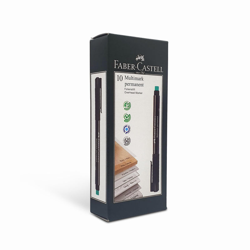 Faber Castell Multi Mark Point Permanent Ink Black Permanent CD/DVD Marker Pens – Pack of 10