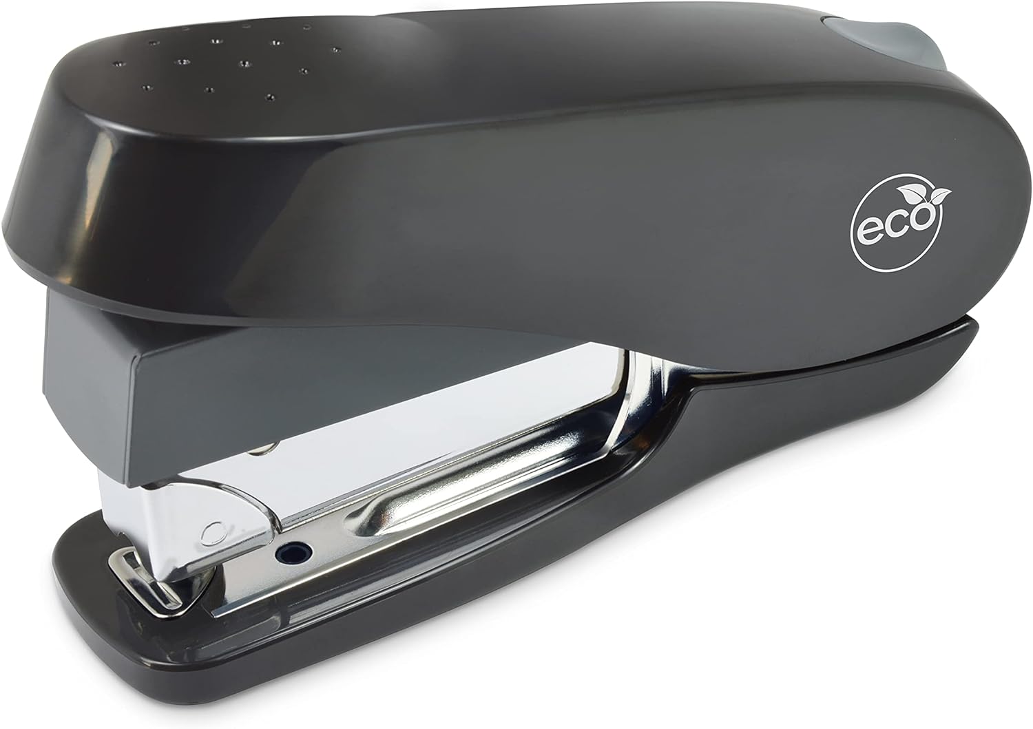 Rapesco 1466 Germ-Savvy Antibacterial, ECO Luna Less Effort Stapler with 2000 Staples, 50 Sheet Capacity, Black
