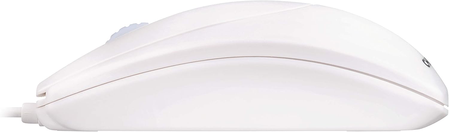 CHERRY WheelMouse optical, Wired Mouse, Suitable for Right and Left-Handers, Optical Sensor for Precise Mouse Pointer Motion, Grey/White