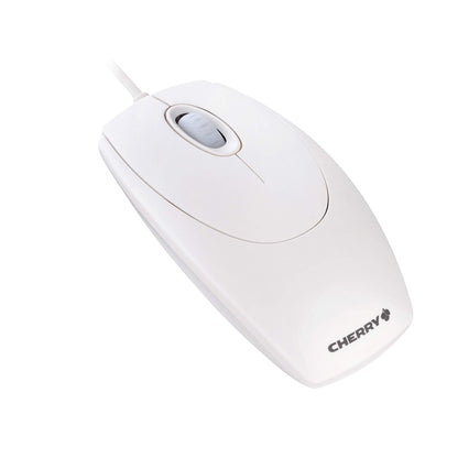 CHERRY WheelMouse optical, Wired Mouse, Suitable for Right and Left-Handers, Optical Sensor for Precise Mouse Pointer Motion, Grey/White