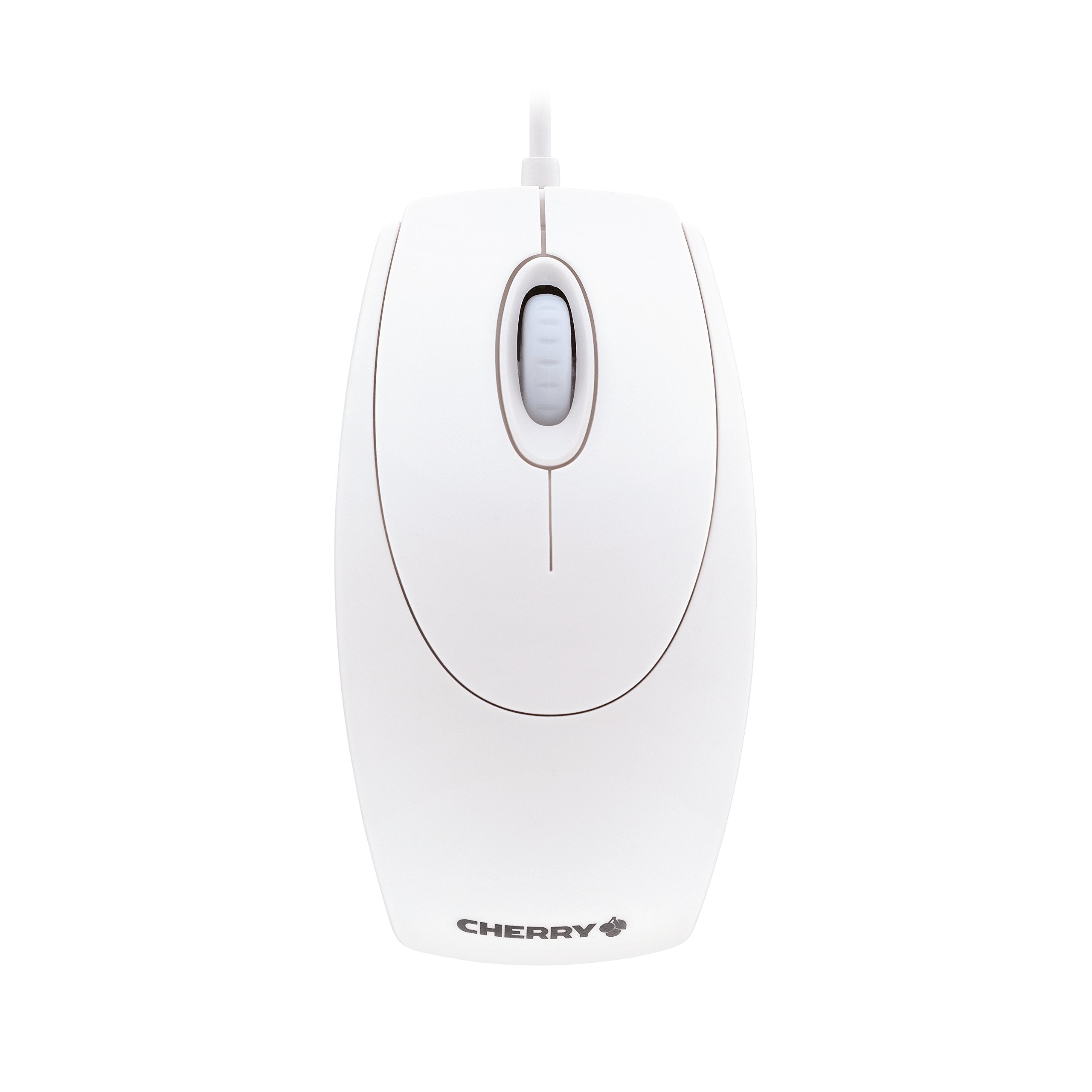 CHERRY WheelMouse optical, Wired Mouse, Suitable for Right and Left-Handers, Optical Sensor for Precise Mouse Pointer Motion, Grey/White