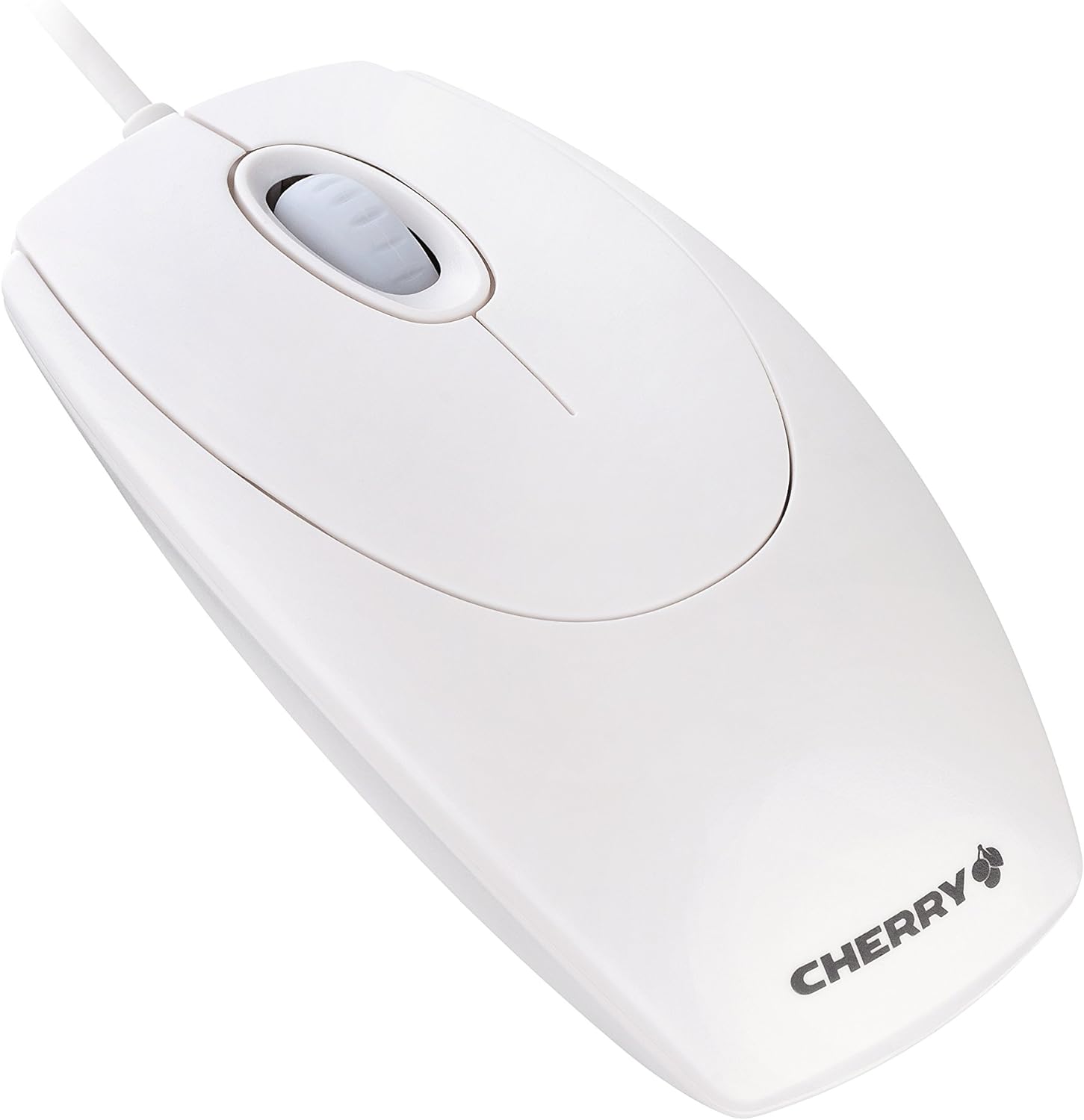 CHERRY WheelMouse optical, Wired Mouse, Suitable for Right and Left-Handers, Optical Sensor for Precise Mouse Pointer Motion, Grey/White