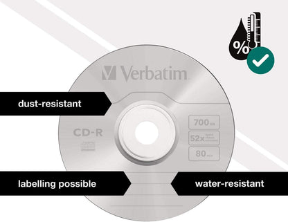 Verbatim CD-R 25Pk 48x 80Minute Super AZO Spindle