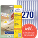 Avery Zweckform L4730REV-25 Universal Labels 17.8 x 10 mm 25 Sheets / 6750 Labels/White