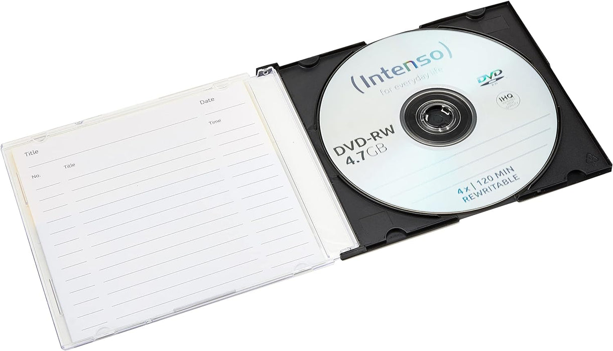 Intenso DVD-RW 4.7GB Rewritable 4x Speed Slim Case Pack of 10