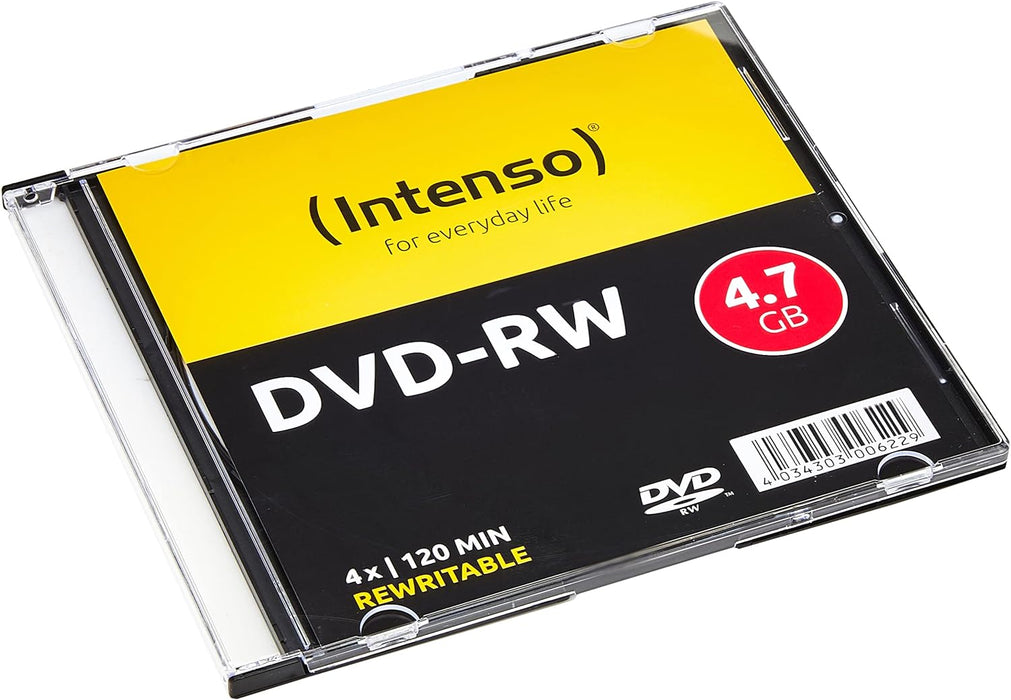 Intenso DVD-RW 4.7GB Rewritable 4x Speed Slim Case Pack of 10