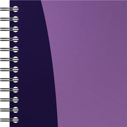 Oxford Office A5 Opaque Poly Cover Wirebound Notebook Narrow Ruled with Margin 180 Page including Repositionable Divider/Ruler, Assorted Colours, A5 Metallic