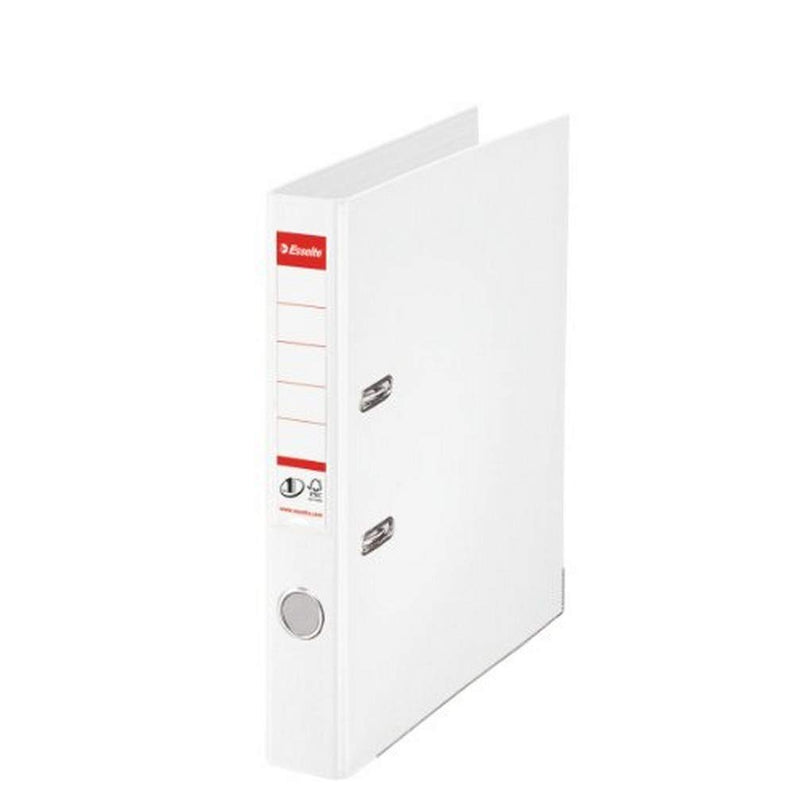 Esselte A4 Lever Arch File, White, 52mm Spine, Plastic, Vivida Range, 811400 (Single Unit