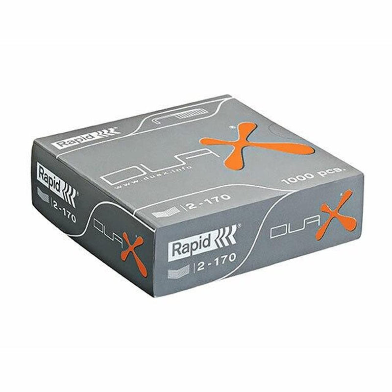Rapid DUAX Heavy Duty Staples, For Stapling up to 170 Sheets, Use with the Rapid Duax Stapler, Galvanised Wire, Box of 1000, 21808300