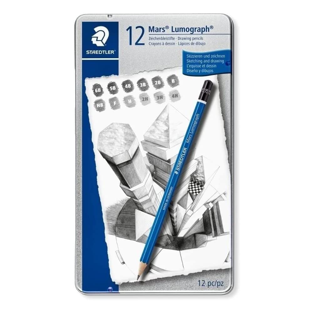 Mars Lumograph Design & Drafting 12 Tin