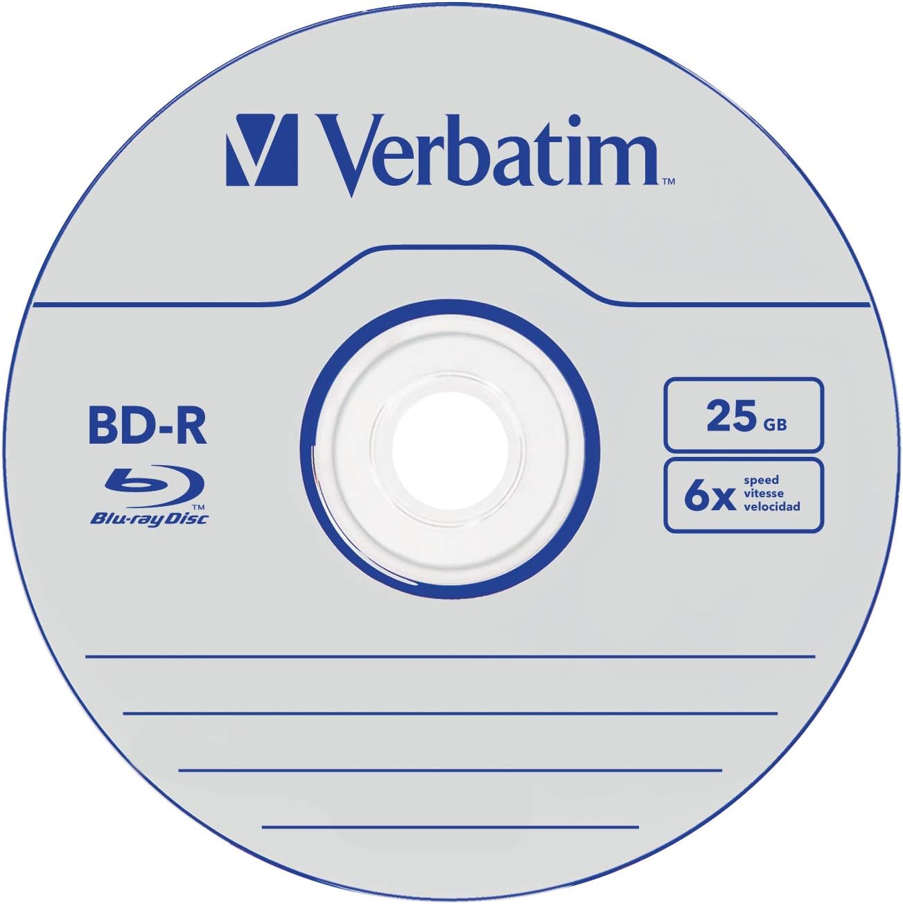 Verbatim BD-R SL 25GB 6 x 5 Pack Jewel Case BD-R 25GB 5pc(s