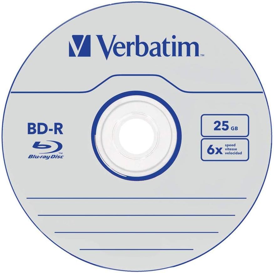 Verbatim BD-R SL 25GB 6 x 5 Pack Jewel Case BD-R 25GB 5pc(s