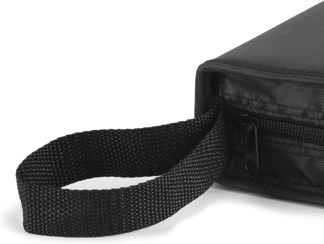 Hama CD Wallet for 40 Discs, CD/DVD/Blu-ray (folder for storage, space-saving for the office, car and at home), Black (Pack of 2