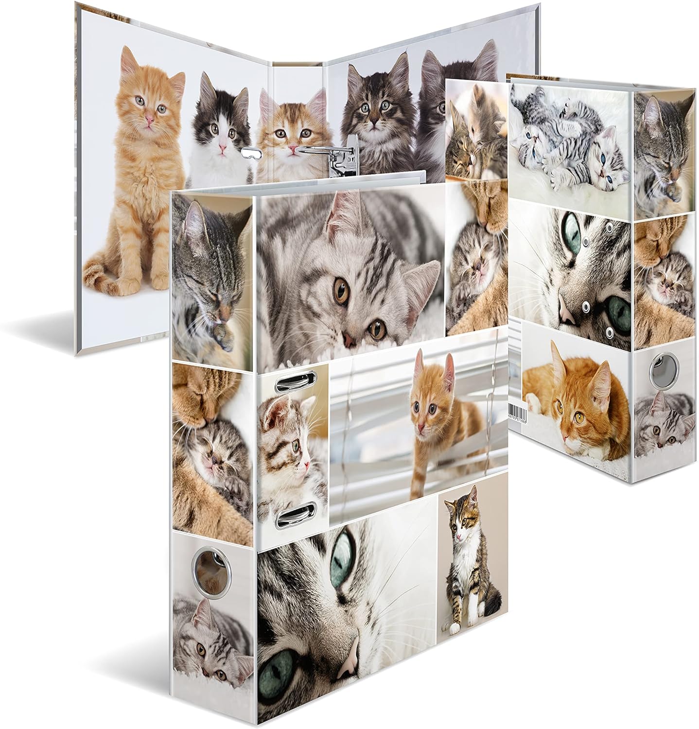 HERMA Lever Arch File Animals with Cats Motif, A4, 70 mm Spine, with Inner Print, 1 Folder