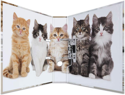 HERMA Lever Arch File Animals with Cats Motif, A4, 70 mm Spine, with Inner Print, 1 Folder