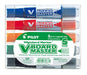 Pilot Begreen Recycled V Board Master Whiteboard Marker Bullet 6.0 mm Tip - Black/Red/Blue/Green/Orange, Wallet of 5