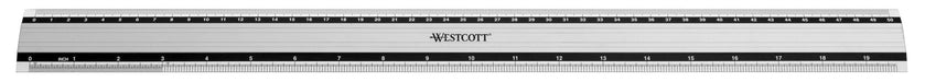Westcott E-10193 00 20"/50cm Aluminum Ruler