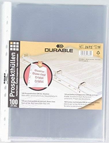 Durable Prospekthüllen DIN A4 Business, glasklar, Oben offen (500 Hüllen
