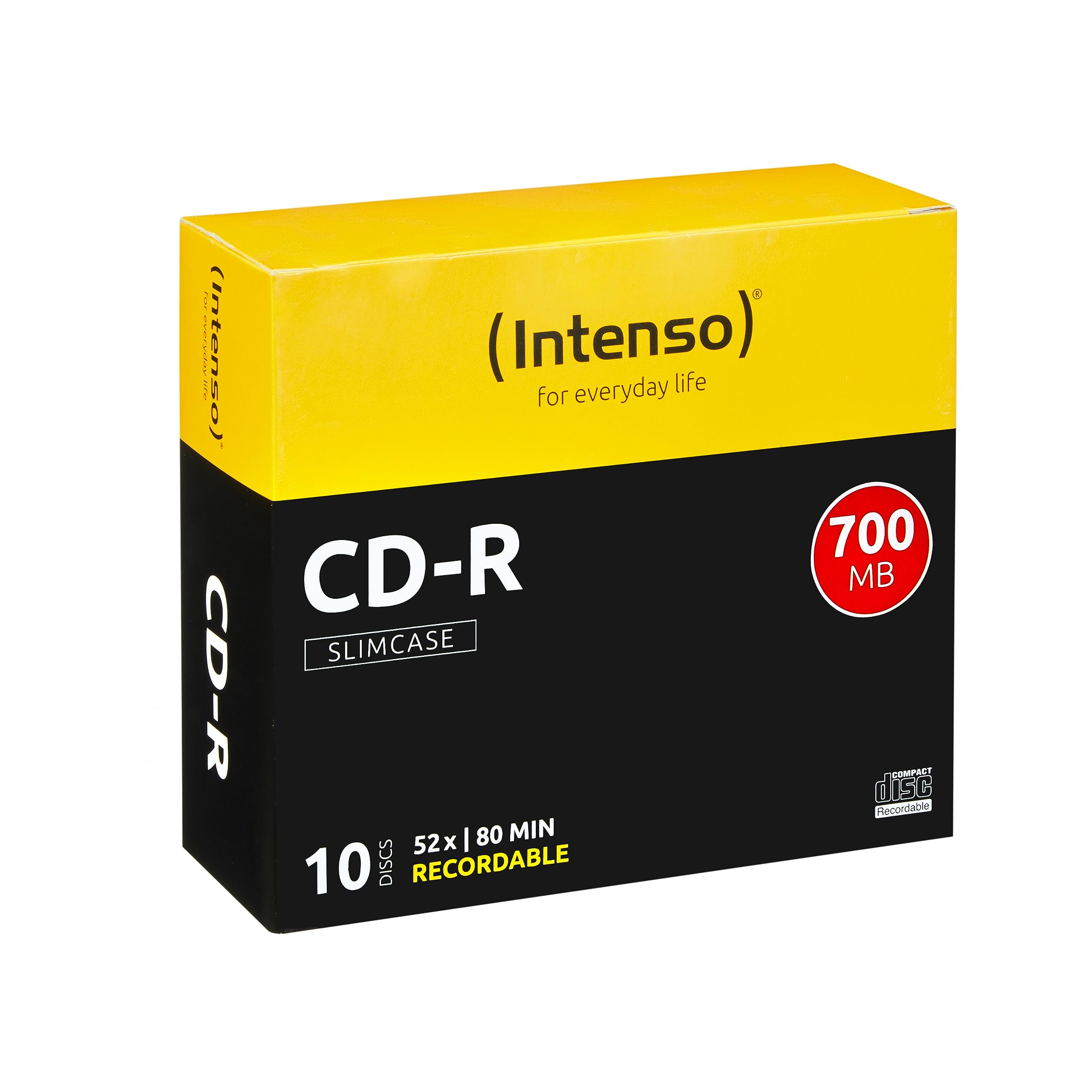 Q-Connect KF00419 CDR da 700 MB, Argento, Confezione da 10 Pezzi Confezione da 10 Custodia per gioielli