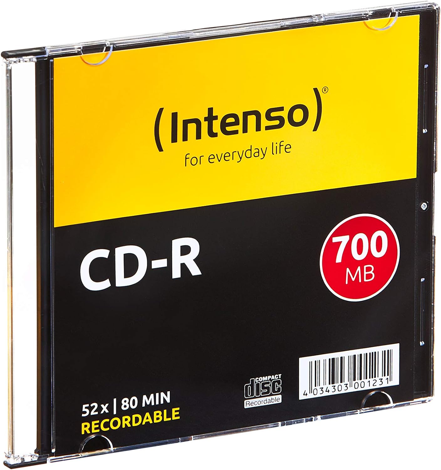 Q-Connect KF00419 CDR da 700 MB, Argento, Confezione da 10 Pezzi Confezione da 10 Custodia per gioielli