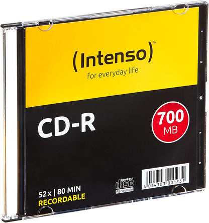 Q-Connect KF00419 CDR da 700 MB, Argento, Confezione da 10 Pezzi Confezione da 10 Custodia per gioielli