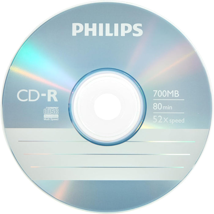 Philips CR7D5 NB10/00 CD-R Blank Discs 80 Min 52x 700MB 10er Spindel Single