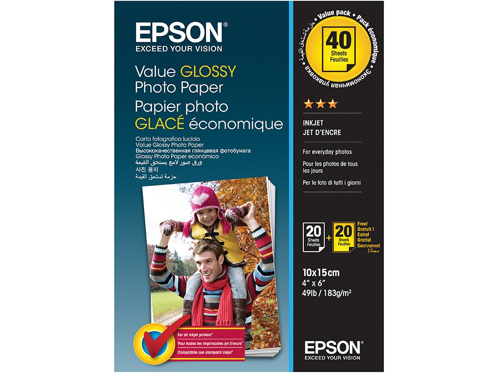 Epson C13S400044 Photo Paper 40 Sheets 10 x 15 cm 2644552