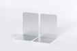 MAUL Buchstütze aus Aluminium (2er Pack) 12x12x17,5cm | Bücherhalter, Organizer für Kinder, Bücher, Büro, Regal | Bücherstütze im stilvollen Aluminium Design, möbelschonender Buchhalter | Silber