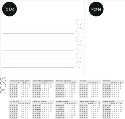 SIGEL HO506 Paper Desk Pad, with 2-year calendar, 42 x 29.7 cm, design BlackandWhite, 80gsm, 30 sheets