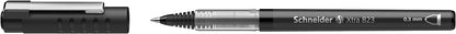 Schneider XTRA 823 Ink Roller Pen with Stainless Steel Conical Tip 0.3 mm Black Pack of 10