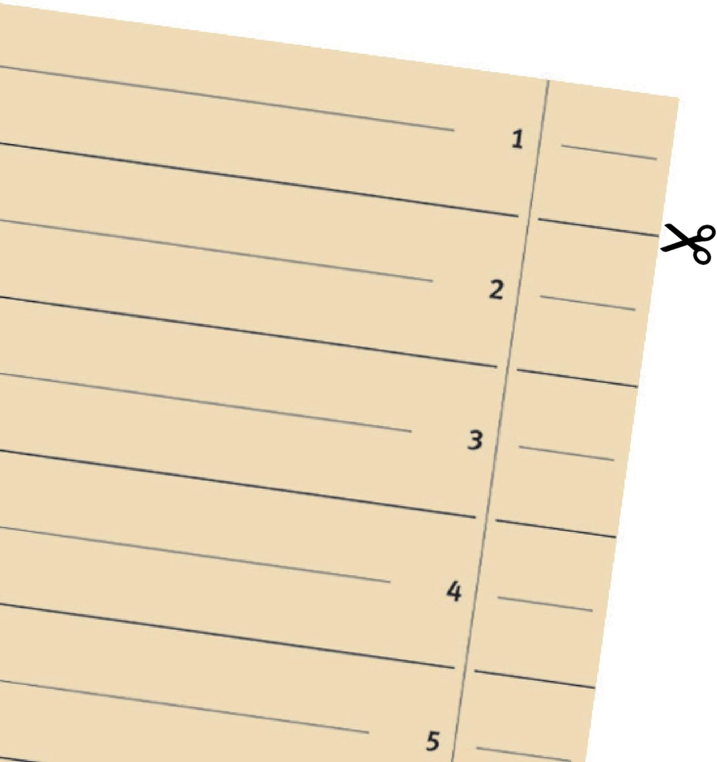 Original Falken 100 pack of dividers. Made in Germany. Made of recycled cardboard for DIN A4 light chamois dividers dividers folders index calendars Blue Angel