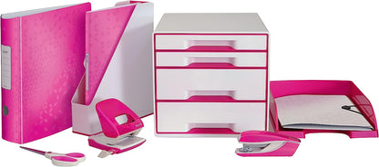 Leitz 39710023 A4 Clipboard, Rigid Plastic, Wow Range, Metallic Pink