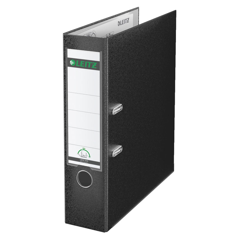 Leitz Lever Arch File, Cardboard, 8 cm Spine, 10105095 - A4, Black