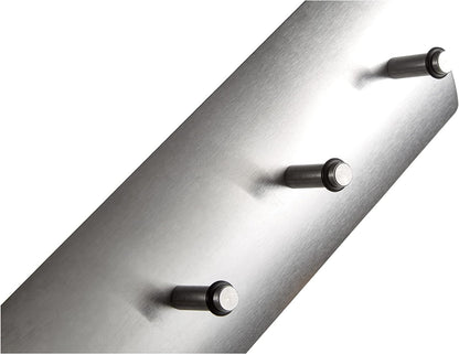 Zeller 13886 Stainless Steel Key Hook Rack with 6 Hooks,‎Aluminium,Pink,34 x 3.8 x 7.5 cm