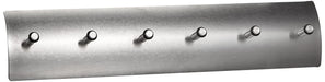 Zeller 13886 Stainless Steel Key Hook Rack with 6 Hooks,‎Aluminium,Pink,34 x 3.8 x 7.5 cm