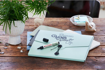 edding 21 Ecoline permanent marker - black - box of 10 - round tip 1.5-3 mm - waterproof, quick-drying, smear-proof pens - for cardboard, plastic, glass, wood, metal and fabric - refillable