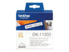 Brother DK-11203 Label Roll, File Folder Labels, Black on White, 300 Labels, 17 mm (W) x 87 mm (L), Brother Genuine Supplies
