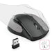 Hama Ergonimc Left Handed Wireless Mouse, Left-handed mouse without cable, wireless radio mouse, USB receiver, vertical, 800-1600 dpi, 3 buttons including browser buttons, 2.4 GHz) black