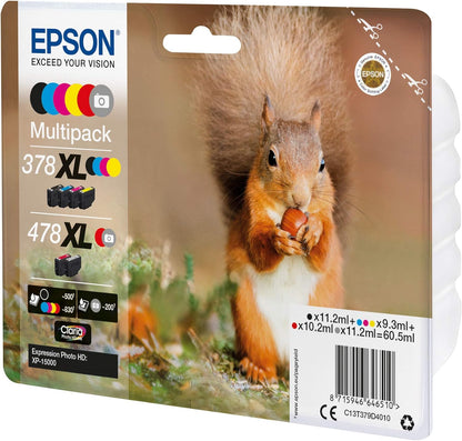 Epson C13T379D4010 X-Large Inkjet Cartridge, Black/Yellow/Magenta/Cyan (Pack of 6