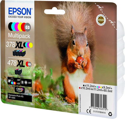 Epson C13T379D4010 X-Large Inkjet Cartridge, Black/Yellow/Magenta/Cyan (Pack of 6