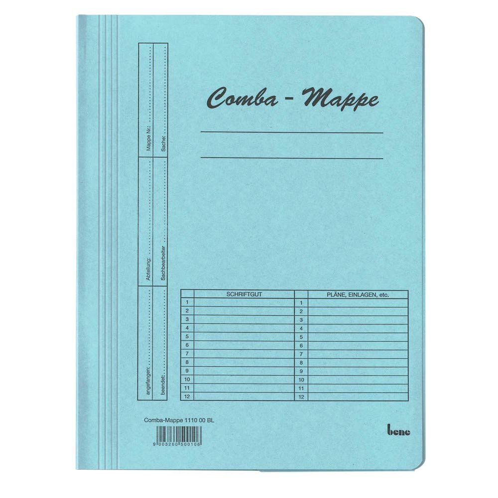 Bene 111000BL Combat Folder A4 Blue Pack of 5