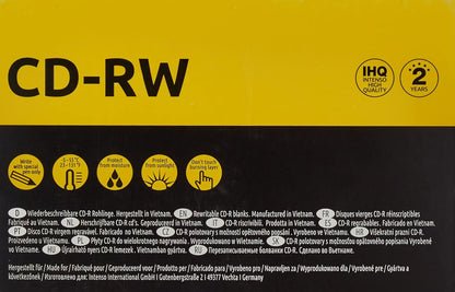 Intenso CD-R 80-Minute 700 Mb 12X Speed Re-Writable CD Media Slim Jewel Case (Pack of 10)
