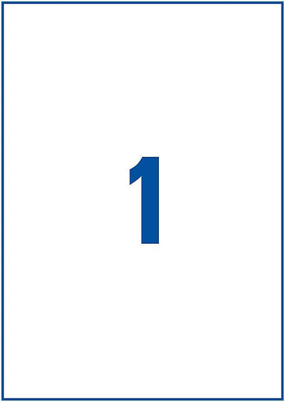 AVERY Zweckform L7917-10 Strapazierfähige Folienetiketten (10 Aufkleber, 210x297mm auf A4, extrem stark selbstklebend, für schwierige Oberflächen, bedruckbare Outdoor Klebefolie) 10 Blatt, weiß