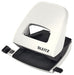 Leitz Hole Punch, 30 Sheets, Guide Bar with Format Markings, Metal, WOW Range, 50081001 - Pearl