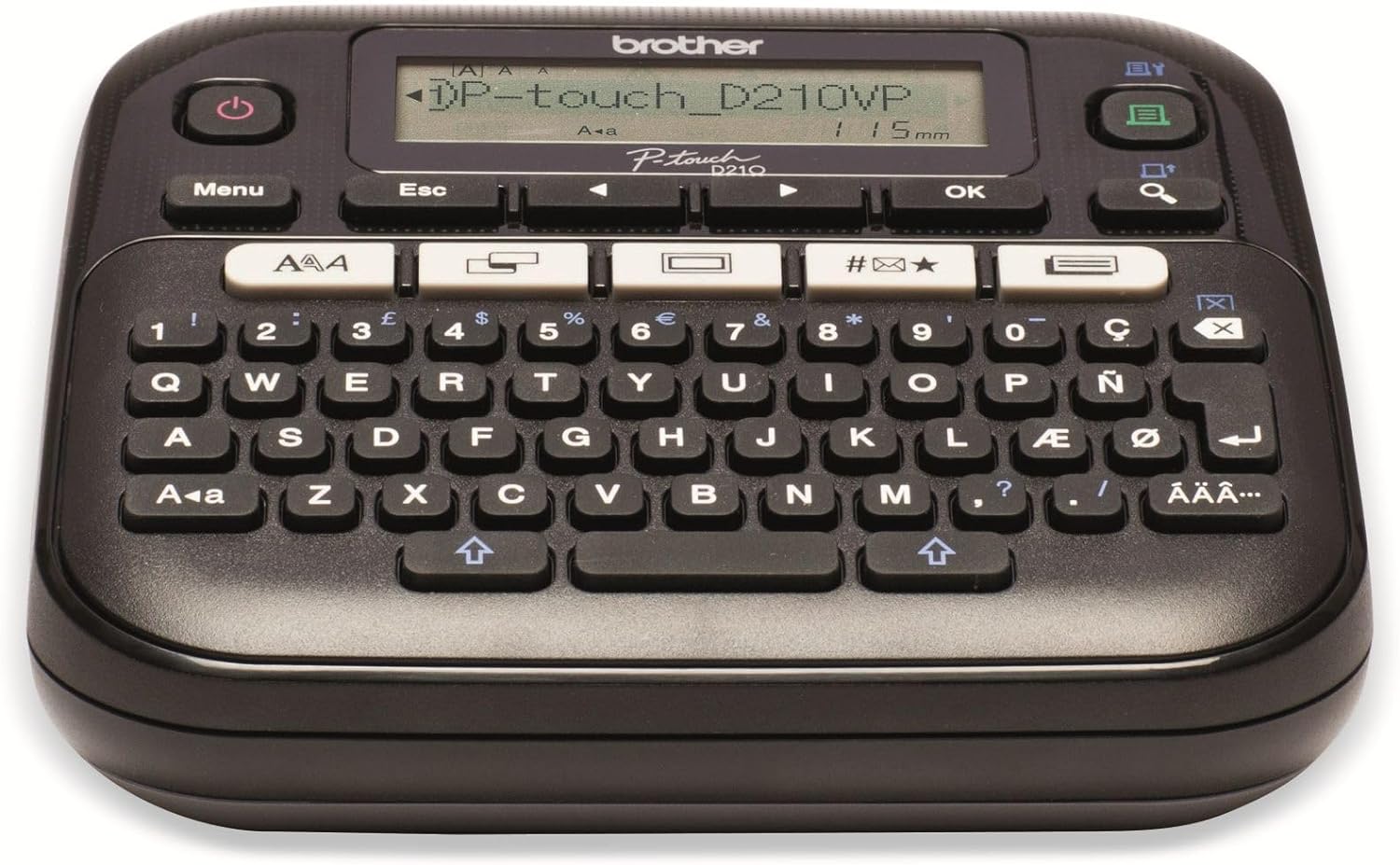 Brother PT-D210 Beschriftungsgerät (für 3,5 bis 12 mm breite TZe-Schriftbänder, bis zu 20 mm/Sek. Druckgeschwindigkeit