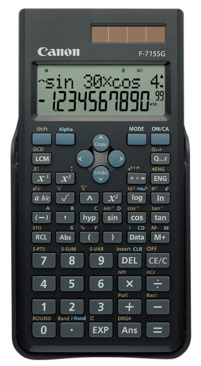 Canon F-715SG Calculator (Black) - Reliable, sustainable Scientific calculator