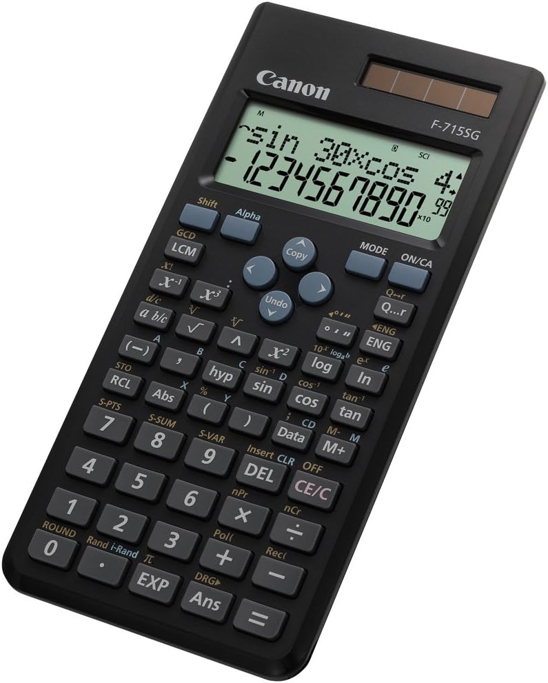 Canon F-715SG Calculator (Black) - Reliable, sustainable Scientific calculator