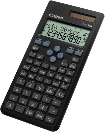 Canon F-715SG Calculator (Black) - Reliable, sustainable Scientific calculator