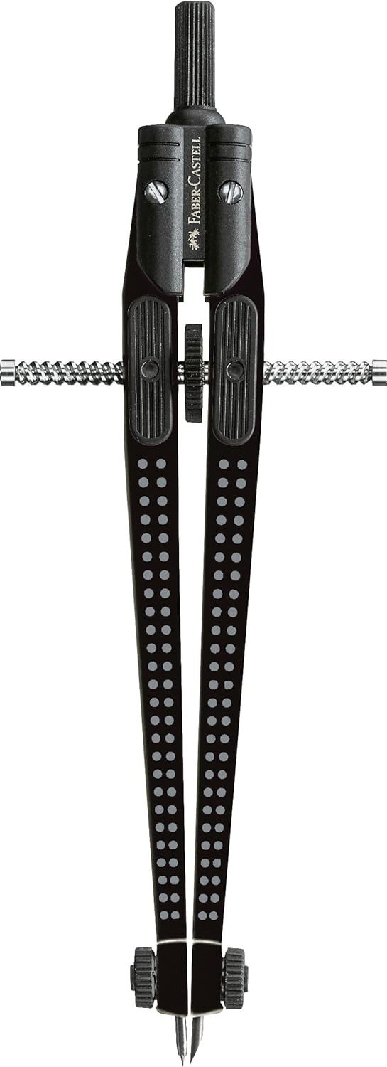 FABER-CASTELL 174434 - Brújula de ajuste rápido Grip, negro